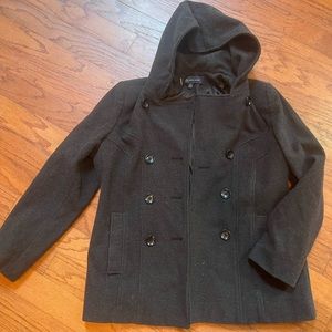 Ann Klein pea coat with hood. Womens XL